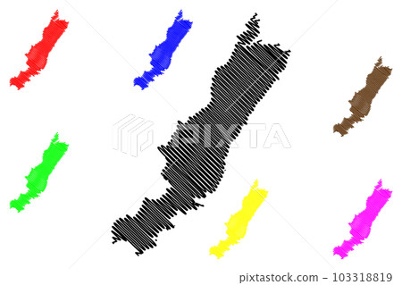 Alonnisos island (Hellenic Republic, Greece, Greek island, Aegean Sea) map vector illustration, scribble sketch Alonissos map Alonnisos island (Hellenic Republic, Greece, Greek island, Aegean Sea) map vector illustration, scribble sketch Alonissos map 103318819