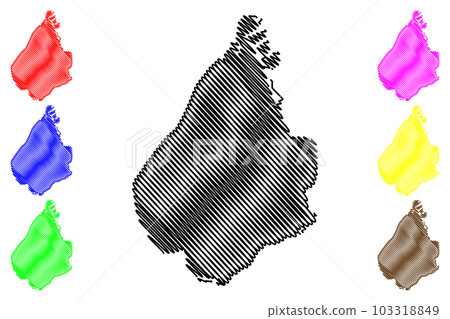 Amager island (Kingdom of Denmark) map vector illustration, scribble sketch Amager map Amager island (Kingdom of Denmark) map vector illustration, scribble sketch Amager map 103318849