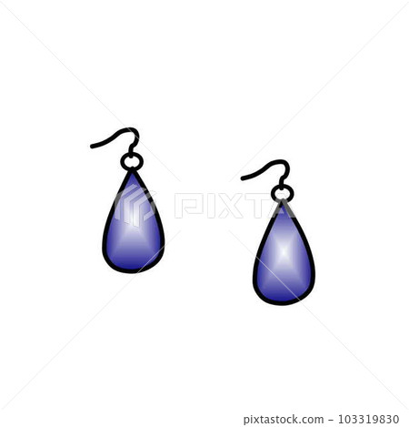 blue teardrop earrings 103319830