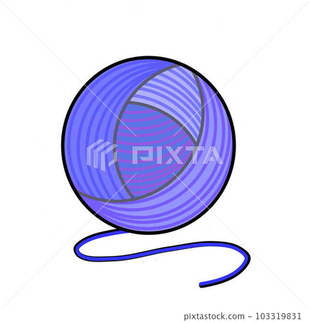 blue ball of yarn blue ball of yarn 103319831