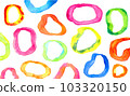 Abstract watercolor circles background pattern. Colorful artistic art design ornament. painting suitable for background, paper, fabric pattern 103320150