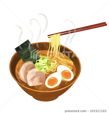 味噌拉麵筷子的插圖 103321183