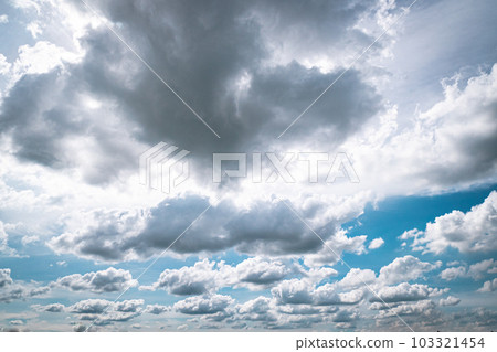 Rainy clouds Dark cloud against blue sky nature background weather and season 103321454