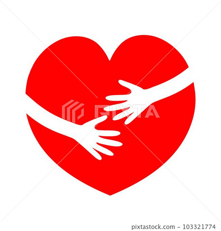 Heart Icon Heart Hugs Logo vector Illustration 103321774