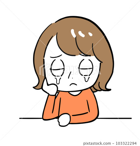 悲傷和哭泣的女人 103322294