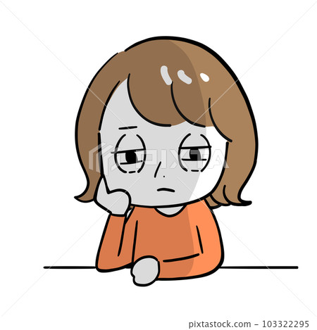 沮喪的婦女影子 103322295