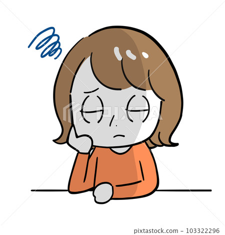 擔心的女人影子 103322296