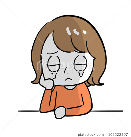 Sad and crying woman Shadow 103322297