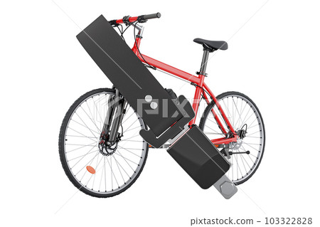 Sport bicycle with safety belt, 3D rendering Sport bicycle with safety belt, 3D rendering 103322828