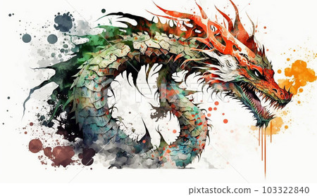 dragon watercolor 103322840