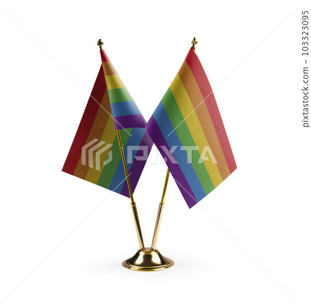 Small national flags of the lgbt on a white background 103323095