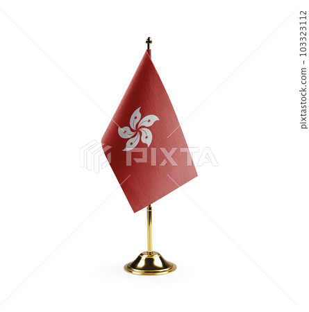 Small national flag of the Hong Kong on a white background Small national flag of the Hong Kong on a white background 103323112