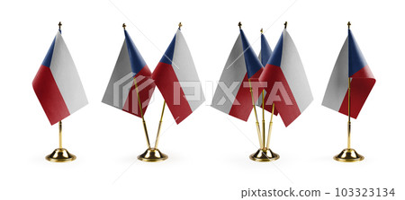 Small national flags of the Czechia on a white background 103323134