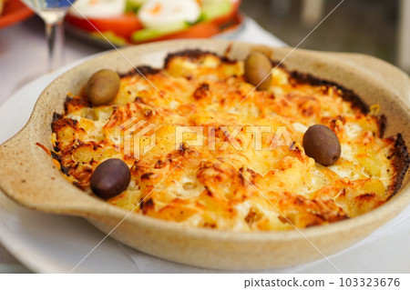 Traditional Portuguese Cuisine Bacalhau com Natas 103323676