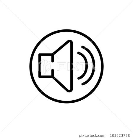 Speaker Vector Icon, isolated on white Background. 103323758