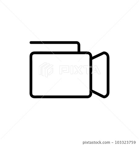 Video Camera Vector Icon, Outline style,... - Stock Illustration ...
