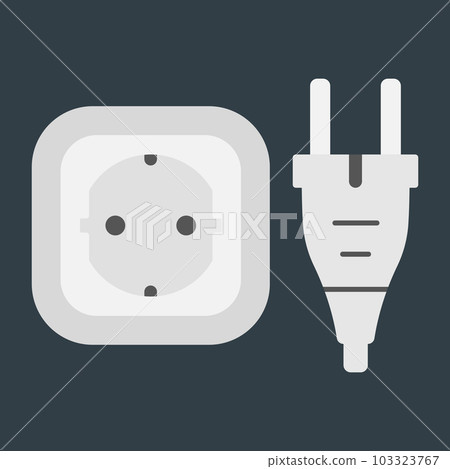 power outlet plug type f vector flat illustration 103323767