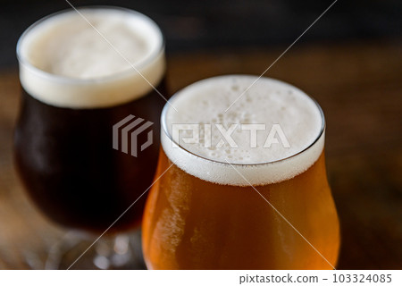 Glass beer, ale beer and dark beer, craft beer 103324085