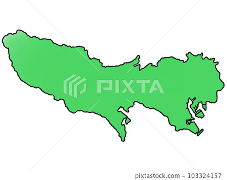 Slightly loose Tokyo map - Stock Illustration [103324157] - PIXTA