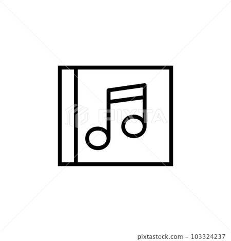 Music Player Vector Icon, Outline style, isolated on white Background. Music Player Vector Icon, Outline style, isolated on white Background. 103324237
