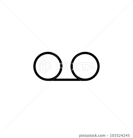 Record Vector Icon, Outline style, isolated on white Background. 103324245