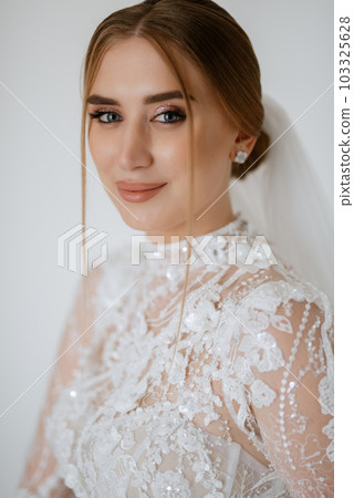 portrait of a bride in the morning before the wedding 103325628