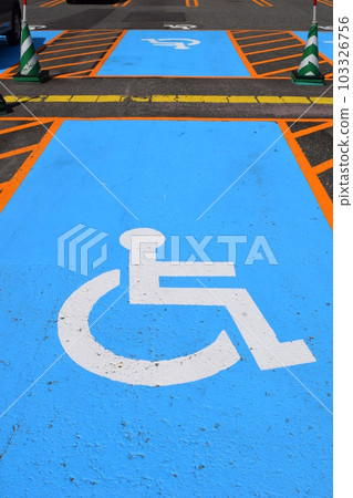 Wheelchair mark caring parking lot Wheelchair mark caring parking lot 103326756