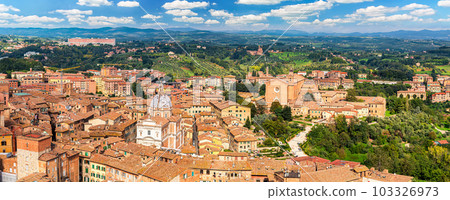 Aerial view of Siena, italy 103326973