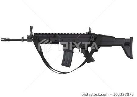 Assault rifle isolated on a white Assault rifle isolated on a white 103327873