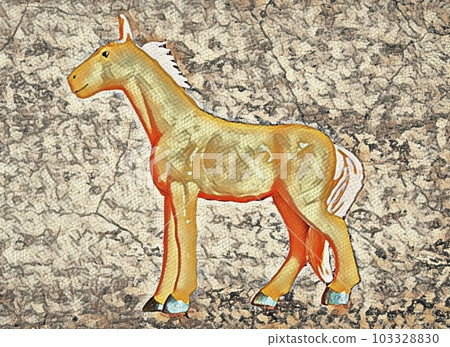 mosaic style horse mosaic style horse 103328830