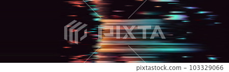 Trendy glitch pattern on dark background. Modern style vector. Abstract geometric elements 103329066