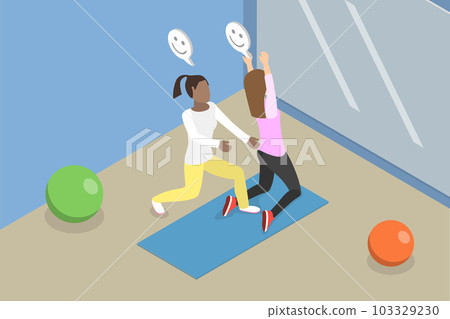 3D Isometric Flat Vector Conceptual Illustration of Pilates 3D Isometric Flat Vector Conceptual Illustration of Pilates 103329230