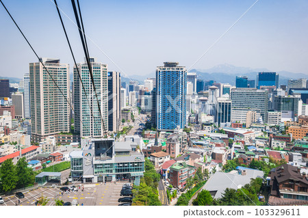 Seoul Myeong-dong area seen from Namsan cable car Seoul Myeong-dong area seen from Namsan cable car 103329611