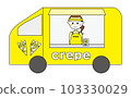 An illustration of a woman who independently opened a mobile sales crepe shop and became the owner. Kitchen car management An illustration of a woman who independently opened a mobile sales crepe shop and became the owner. Kitchen car management 103330029