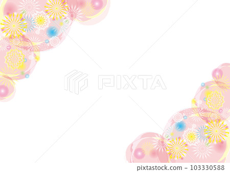 水彩煙花背景素材 103330588