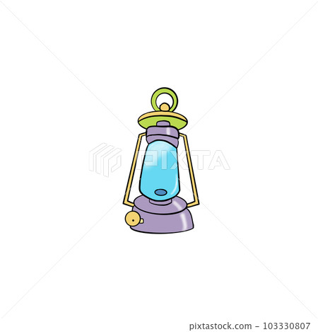 Lamplight, camping, roam about the forest , element , hand draw , outline, 103330807
