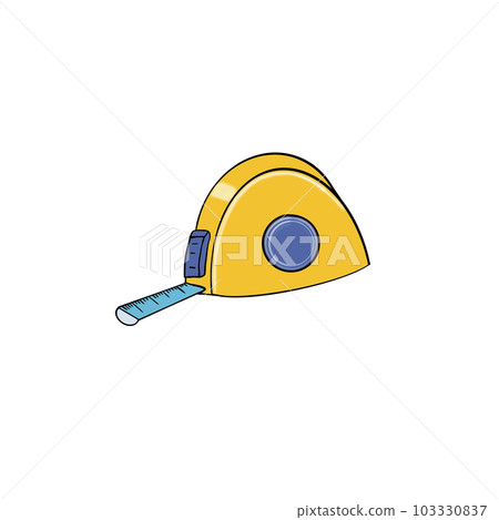 carpentry equipment and home building equipment, tape measure , hand draw, element, carpentry equipment and home building equipment, tape measure , hand draw, element, 103330837