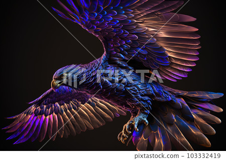 Image of a bird with beautiful bright colors. Birds. Wildlife animals. Illustration, Generative AI. Image of a bird with beautiful bright colors. Birds. Wildlife animals. Illustration, Generative AI. 103332419