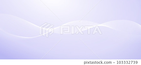 Flowing undulate lines design. Abstract smooth curved stripes template. White fluid wave on light pastel purple background. Horizontal vector wallpaper Flowing undulate lines design. Abstract smooth curved stripes template. White fluid wave on light pastel purple background. Horizontal vector wallpaper 103332739