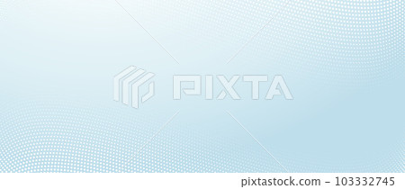 Halftone wave lines texture. White dotted stripes on light blue background. Warped and curved lines wallpaper. Sea water, air flow, wind concept. Vector design template Halftone wave lines texture. White dotted stripes on light blue background. Warped and curved lines wallpaper. Sea water, air flow, wind concept. Vector design template 103332745
