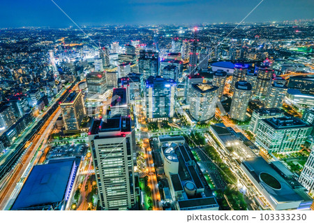 Night view of Minato Mirai, Nishi Ward, Yokohama City, Kanagawa Prefecture Night view of Minato Mirai, Nishi Ward, Yokohama City, Kanagawa Prefecture 103333230