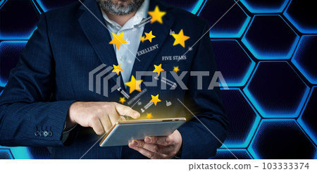 Testimonials. Customer review, rating concept using smart devices. Positive customer feedback Testimonials. Customer review, rating concept using smart devices. Positive customer feedback 103333374