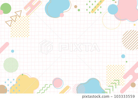Background illustration _ Memphis _ pastel color Background illustration _ Memphis _ pastel color 103333559
