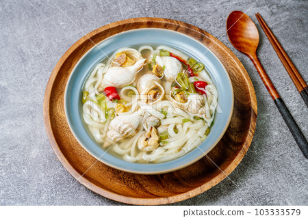 golbaengi tang, Korean style sea snail soup food cuisine 103333579