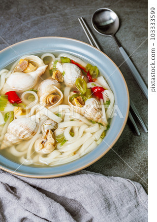 golbaengi tang, Korean style sea snail soup food cuisine golbaengi tang, Korean style sea snail soup food cuisine 103333599