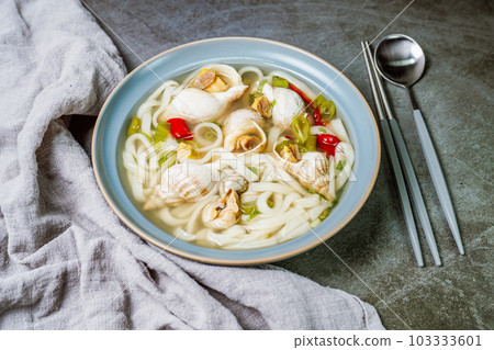 golbaengi tang, Korean style sea snail soup food cuisine golbaengi tang, Korean style sea snail soup food cuisine 103333601