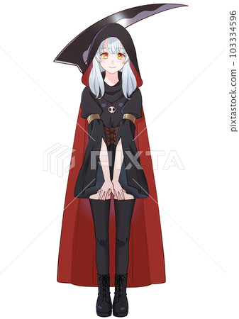 一個穿著死神風格服裝的可愛女孩 103334596