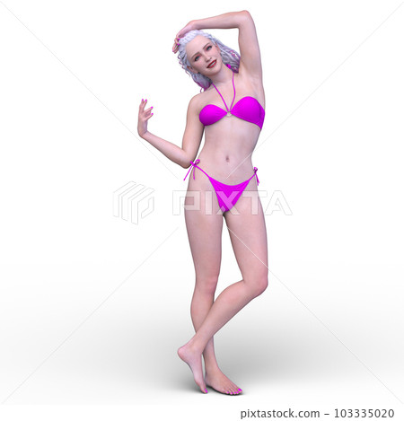 比基尼泳裝形象的一名婦女 比基尼泳裝形象的一名婦女 103335020