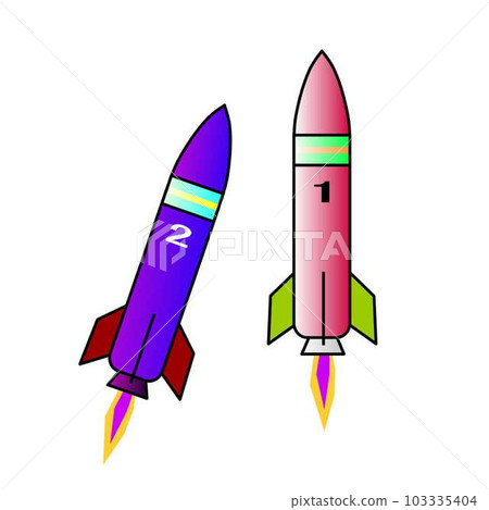 兩枚火箭的可愛插圖 103335404