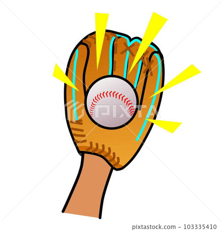 戴手套的手接球 戴手套的手接球 103335410